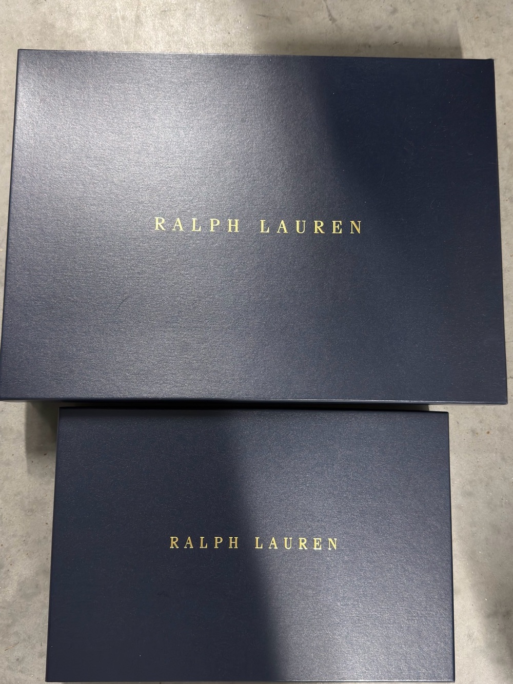 Ralph Lauren Navy and Gold Presentation Boxes